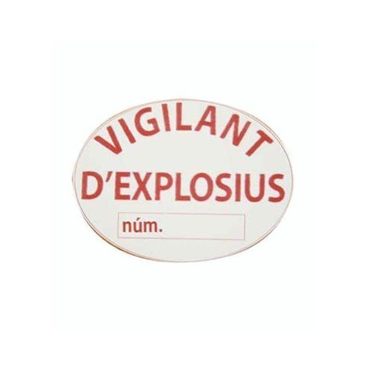 PARCHE PLACA VIGILANTE EXPLOSIVOS PVC EN CATALÁN